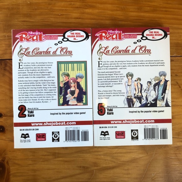 La Corda d’Oro Manga Volume 1, 2, 5, 6, 7, 8, & 9 Yuki Kure Shojo Music School - Picture 5 of 9